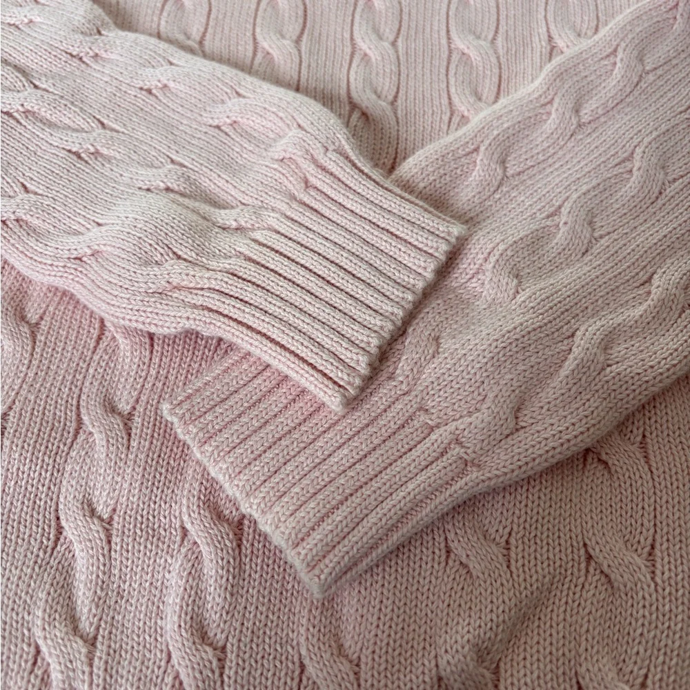 Ralph Lauren Pink Cable Knit Sweater - Picture 4 of 8